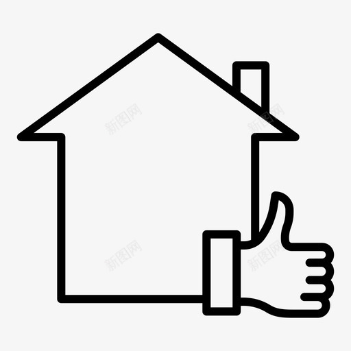 比如房子房产图标svg_新图网 https://ixintu.com 房产 房地产 房子 比如