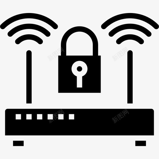 Wifi网络和安全6填充图标svg_新图网 https://ixintu.com Wifi 填充 安全 网络