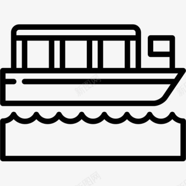 荷兰19号船直线型图标图标