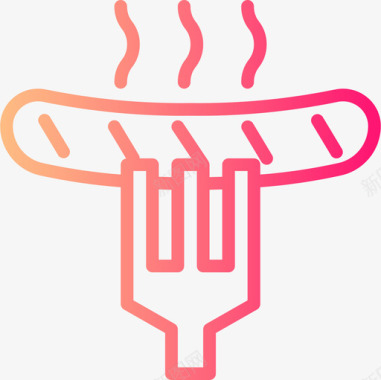 香肠食品饮料4梯度图标图标