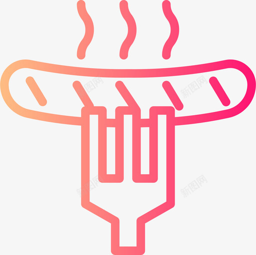 香肠食品饮料4梯度图标svg_新图网 https://ixintu.com 梯度 食品饮料4 香肠