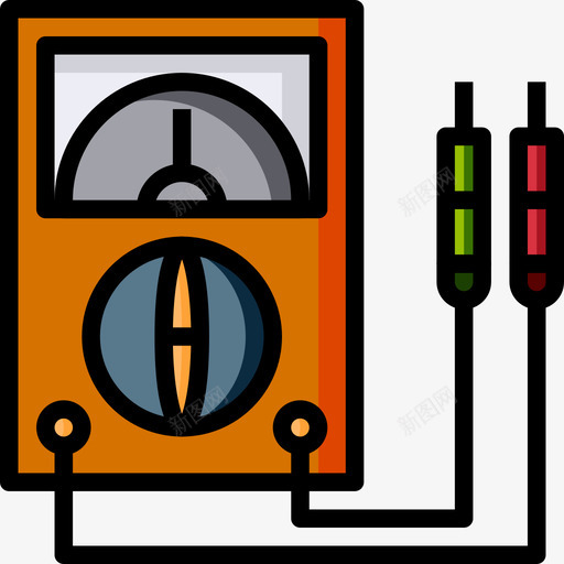 电压表建筑工具19线性颜色图标svg_新图网 https://ixintu.com 建筑工具19 电压表 线性颜色