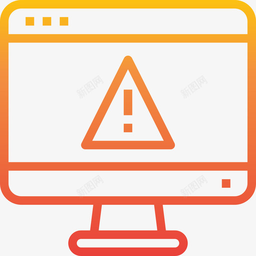 警告网站和windows界面3渐变图标svg_新图网 https://ixintu.com 渐变 网站和windows界面3 警告