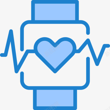 心率智能手表3蓝色图标图标