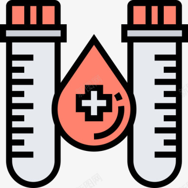 试管献血29线色图标图标