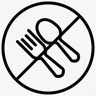 禁食餐具斋月图标图标