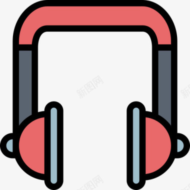 耳机硬件12线性颜色图标图标