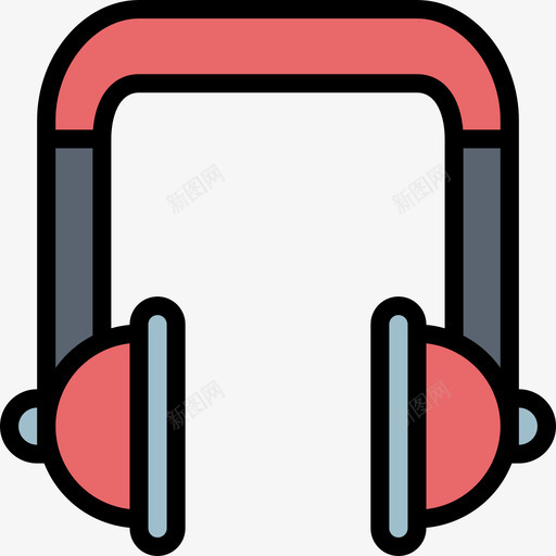 耳机硬件12线性颜色图标svg_新图网 https://ixintu.com 硬件 线性 耳机 颜色