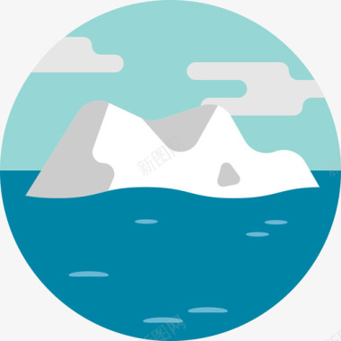 冰山景观56平坦图标图标