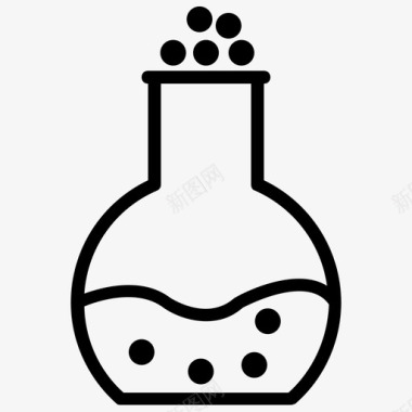 佛罗伦萨烧瓶瓶子化学图标图标