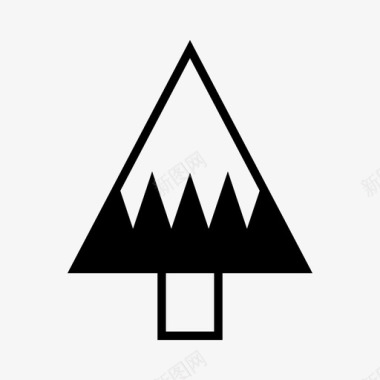圣诞树森林植物图标图标