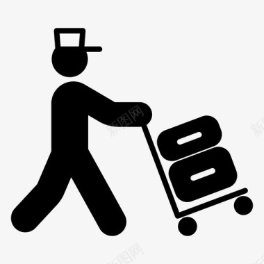 行李员客户送货员图标图标