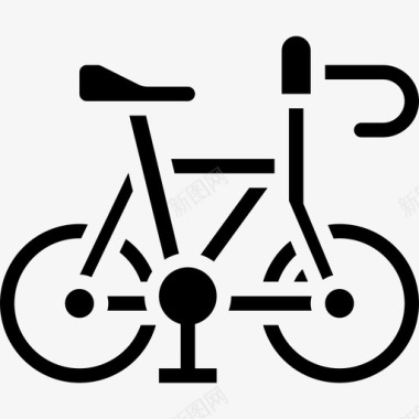 自行车19号自行车字形图标图标