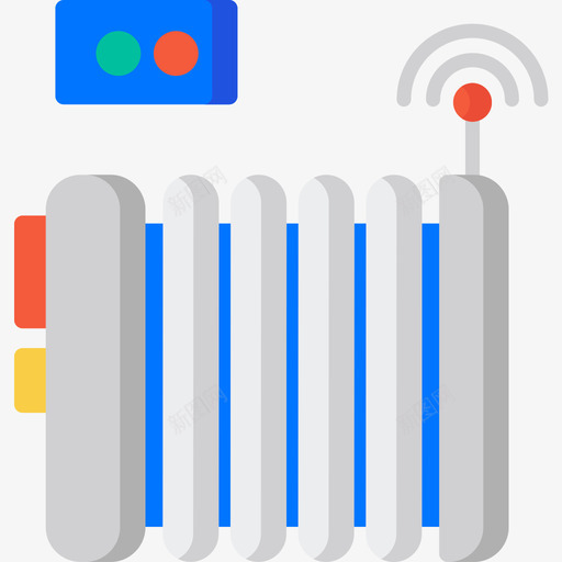 加热器智能家居10扁平图标svg_新图网 https://ixintu.com 加热器 扁平 智能家居