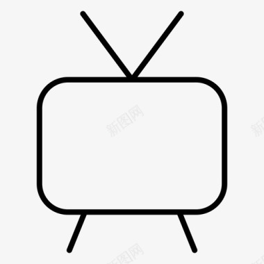 电视家庭复古图标图标