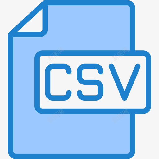 Csv文件格式文件13蓝色图标svg_新图网 https://ixintu.com Csv文件格式 文件13 蓝色