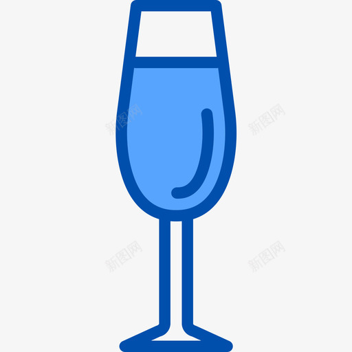 酒杯食品和饮料8蓝色图标svg_新图网 https://ixintu.com 蓝色 酒杯 食品 饮料