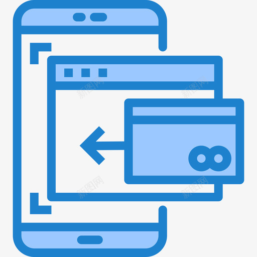信用卡智能手机应用程序6蓝色图标svg_新图网 https://ixintu.com 信用卡 应用程序 手机 智能 蓝色