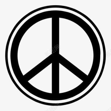 和平激进主义和平标志图标图标