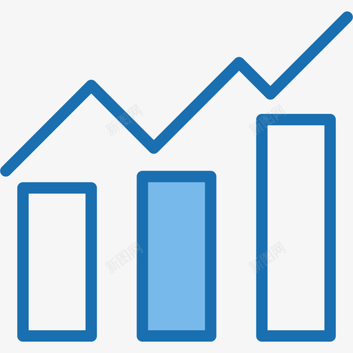 条形图营销71蓝色图标svg_新图网 https://ixintu.com 条形图 营销 蓝色