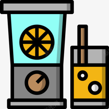 酒精酒吧和酒吧9线性颜色图标图标