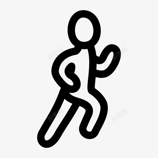 人慢跑移动图标svg_新图网 https://ixintu.com 人拉 冲刺 慢跑 移动 跑步