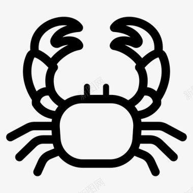 螃蟹小龙虾钳子图标图标