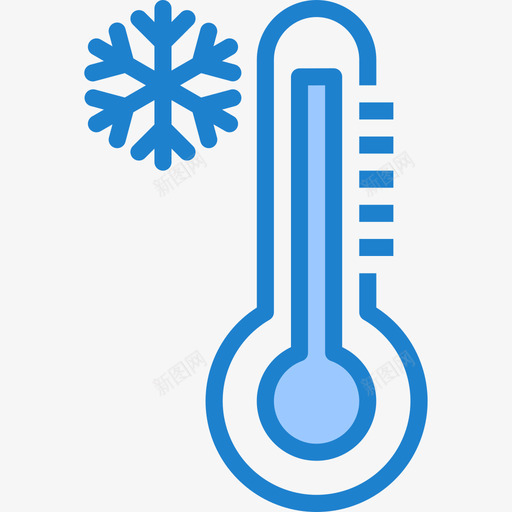 温度计天气183蓝色图标svg_新图网 https://ixintu.com 天气 温度计 蓝色