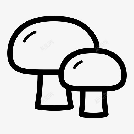 蘑菇食品新鲜图标svg_新图网 https://ixintu.com 健康 新鲜 有机 蔬菜 蘑菇 食品