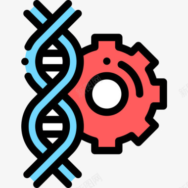 生物材料生物工程14线性颜色图标图标
