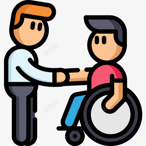 伙伴关系残疾人援助3线性颜色图标svg_新图网 https://ixintu.com 伙伴 关系 援助 残疾人 线性 颜色