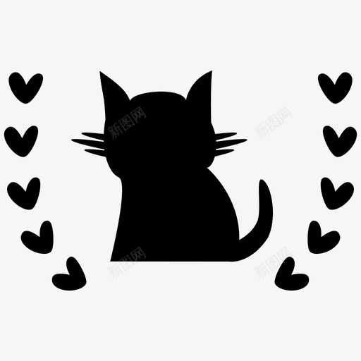 猫可爱的猫小猫图标svg_新图网 https://ixintu.com 可爱 宠物 小猫 爱的