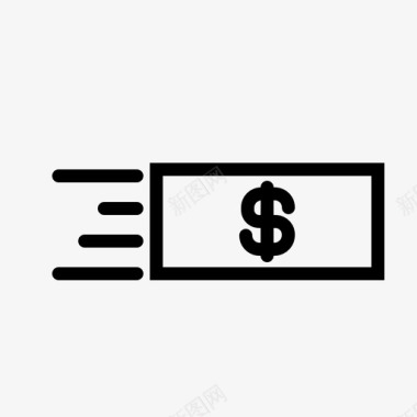 美元现金快速图标图标