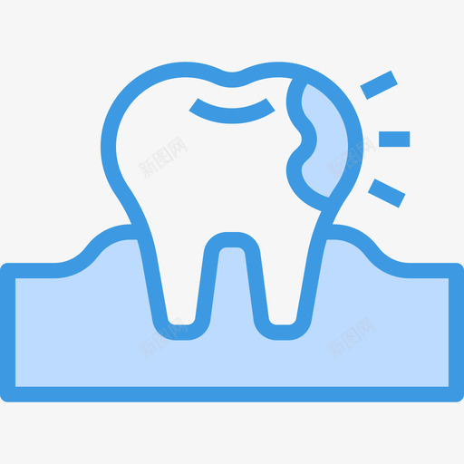 洞牙科34蓝色图标svg_新图网 https://ixintu.com 洞 牙科34 蓝色