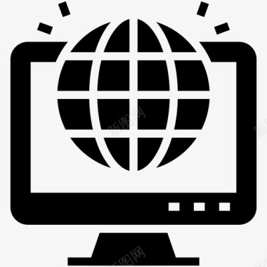 全球网络计算机网络连接图标图标