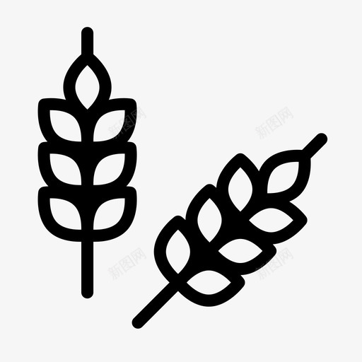 谷物作物节日图标svg_新图网 https://ixintu.com 作物 图标 字形 小麦 种子 节日 谷物 食物