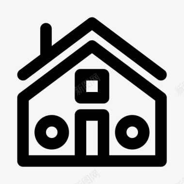 房屋商业数据分析图标图标