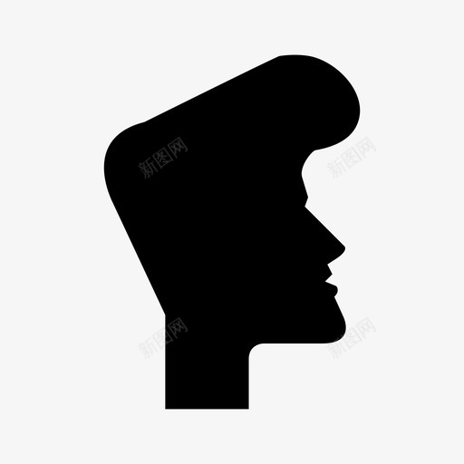 用户脸头图标svg_新图网 https://ixintu.com 人 头 用户 男人 男人的头轮廓 脸