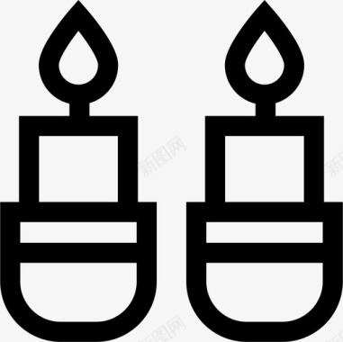 蜡烛治疗7直线型图标图标