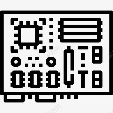 主板计算机30线性图标图标