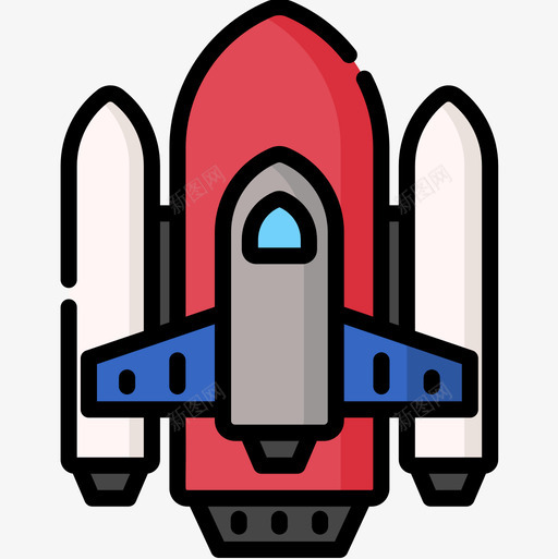 火箭技术88线性颜色图标svg_新图网 https://ixintu.com 技术 火箭 线性 颜色