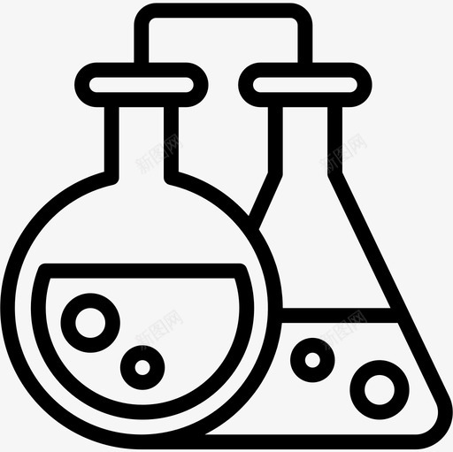 烧瓶科学72线性图标svg_新图网 https://ixintu.com 烧瓶 科学 线性