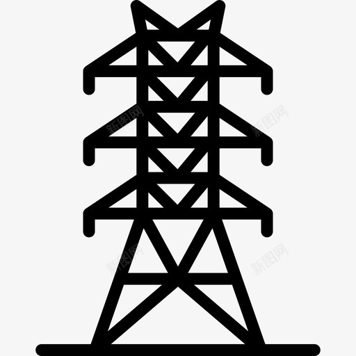 电杆九月能源线性图标svg_新图网 https://ixintu.com 九月能源 电杆 线性