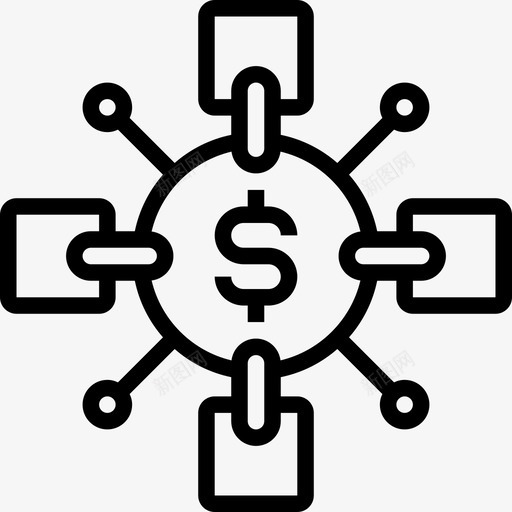 区块链金融科技元素3线性图标svg_新图网 https://ixintu.com 元素 区块 科技 线性 金融