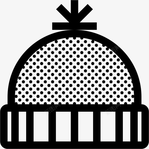 冬帽寒冷针织图标svg_新图网 https://ixintu.com 冬帽 寒冷 杂点 针织
