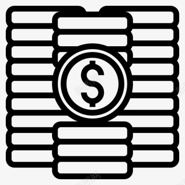 货币银行票据图标图标