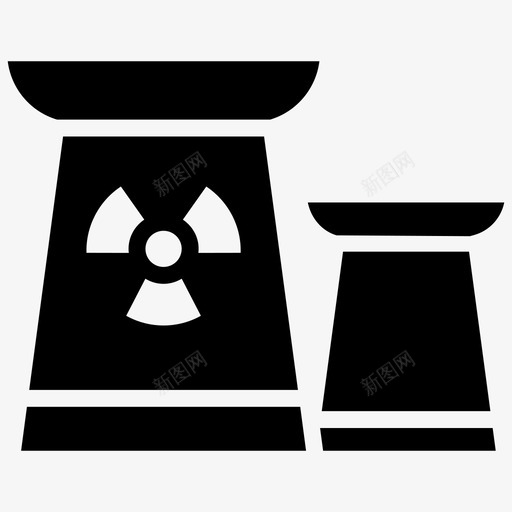 核工厂单元空气污染烟囱图标svg_新图网 https://ixintu.com 工业烟雾 核工厂 核工厂单元 核相关字形向量图标集 烟囱 烟囱污染 空气污染