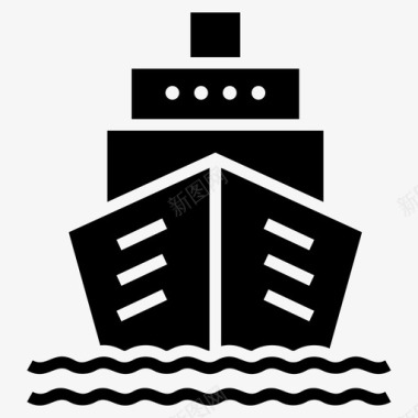 货物物流装运货船托运交货图标图标