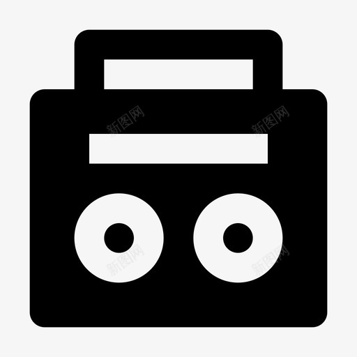 吊杆盒盒式录音机收音机立体声图标svg_新图网 https://ixintu.com 吊杆 字形 录音机 收音机 电子产品 盒式 立体声