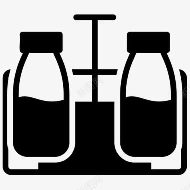 牛奶玻璃瓶奶油牛奶乳制品图标图标